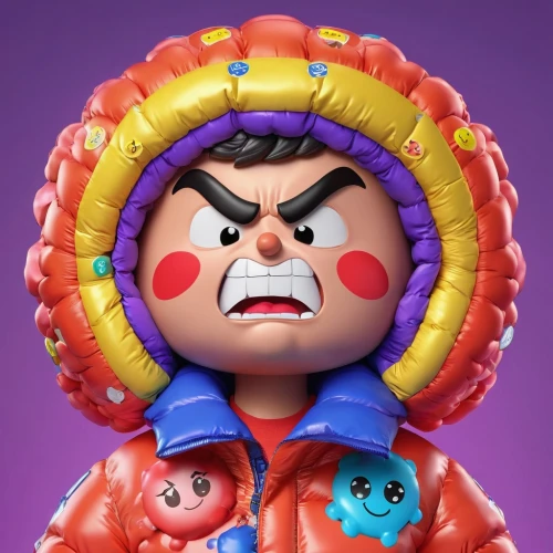 yo-kai,daruma,angry man,osomatsu,balloon head,nikuman,kokeshi doll,kokeshi,scary clown,angry,matryoshka doll,monchhichi,doraemon,pubg mascot,gachapon,balloon hot air,creepy clown,plush figure,captive balloon,son goku,Unique,3D,3D Character