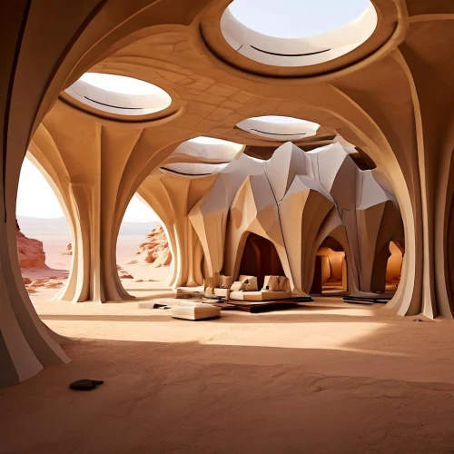 futuristic architecture,sky space concept,dubai desert,futuristic landscape,sossusvlei,admer dune,sahara desert,cubic house,libyan desert,futuristic art museum,desert,eco-construction,ufo interior,dune,desert planet,honeycomb structure,dunes house,sahara,merzouga,roof domes