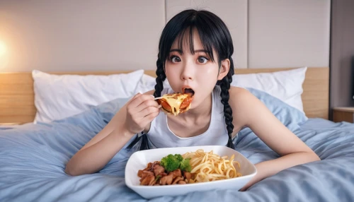 noodle image,girl in bed,chowmein,yakisoba,fried noodles,hot dry noodles,breakfast in bed,woman eating apple,asian woman,appetite,feast noodles,no sugar noodles,indomie,woman on bed,carbohydrate,restaurants online,phuquy,lo mein,romantic dinner,shirataki noodles,Photography,General,Realistic