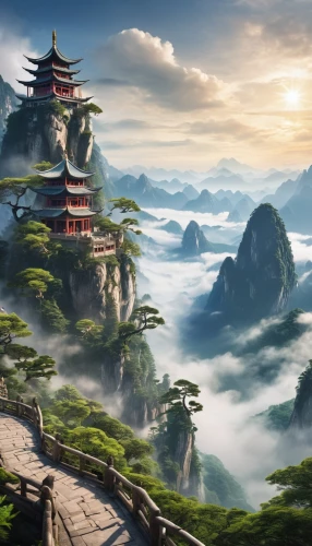 japan landscape,huangshan mountains,chinese background,fantasy landscape,tigers nest,chinese temple,south korea,yunnan,asian architecture,japanese background,japanese mountains,mountainous landscape,huangshan maofeng,mountain landscape,landscape background,oriental,chinese architecture,beautiful japan,far eastern,world digital painting,Photography,General,Realistic
