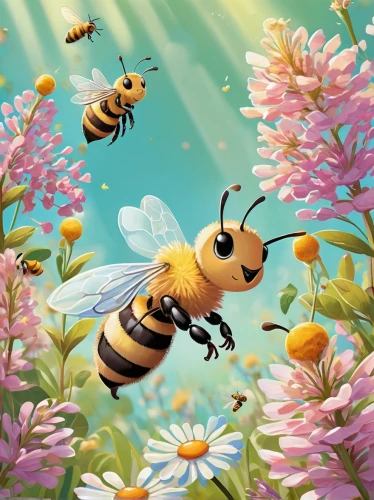 bee,bees,bumblebees,honey bees,pollinate,bee pollen,honeybees,honeybee,wild bee,honey bee,pollinating,two bees,honey bee home,pollinator,drone bee,drawing bee,bumble-bee,beekeeping,western honey bee,pollination,Illustration,Japanese style,Japanese Style 07