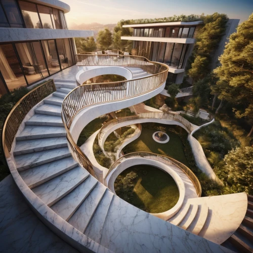 landscape designers sydney,landscape design sydney,circular staircase,getty centre,winding steps,amphitheater,winding staircase,futuristic architecture,garden design sydney,modern architecture,helix,terraces,chancellery,spiral,amphitheatre,marble palace,archidaily,luxury property,luxury home,jewelry（architecture）,Photography,General,Commercial