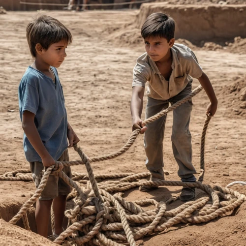 children playing,nomadic children,battling ropes,forced labour,child labour,iron rope,jute rope,children of war,snake charmers,children play,child playing,steel rope,climbing rope,basket weaver,rope,natural rope,pakistani boy,anchor chain,mooring rope,rope excavator