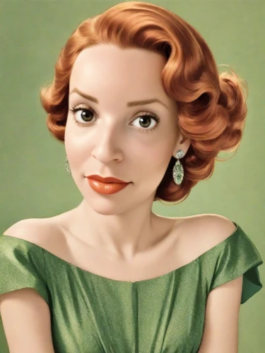 maureen o'hara - female,shirley temple,ann margarett-hollywood,model years 1958 to 1967,art deco woman,retro 1950's clip art,model years 1960-63,rose woodruff,audrey,1950s,retro pin up girl,greer garson-hollywood,vintage woman,digital painting,vintage female portrait,ginger rodgers,ester williams-hollywood,photo painting,girl-in-pop-art,watercolor pin up