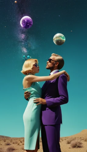 celestial bodies,man and woman,honeymoon,vintage man and woman,astronomers,eurythmics,dancing couple,heliosphere,two people,man and wife,planet eart,surrealism,cosmos,scene cosmic,surrealistic,orbiting,sky space concept,physical distance,planets,photomanipulation,Photography,Documentary Photography,Documentary Photography 06