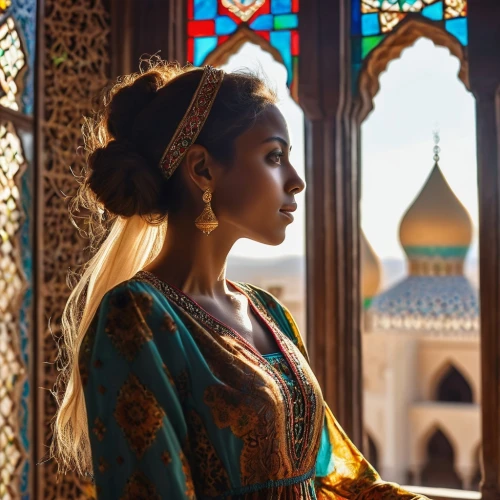 islamic girl,arabian,moroccan pattern,girl in a historic way,taj,morocco,muslim woman,moorish,indian woman,amber fort,islamic pattern,abaya,taj-mahal,arab,orientalism,indian girl,indian bride,rem in arabian nights,dhabi,oriental princess,Photography,General,Realistic