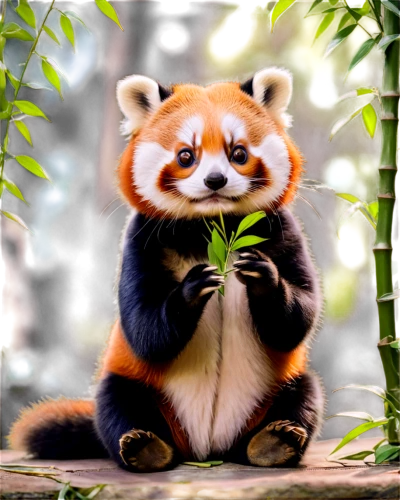 red panda,cute animal,ring-tailed,little panda,chinese panda,bamboo,cute animals,bamboo flute,panda,kawaii panda,firefox,baby panda,lun,lemur,pan flute,pandabear,mozilla,anthropomorphized animals,mandarin,panda cub,Conceptual Art,Fantasy,Fantasy 22