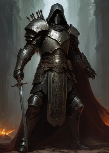 paladin,crusader,knight armor,massively multiplayer online role-playing game,templar,cleanup,doctor doom,aaa,heroic fantasy,armored,iron mask hero,hooded man,aa,defense,knight,grimm reaper,vader,destroy,patrol,death god,Conceptual Art,Fantasy,Fantasy 13