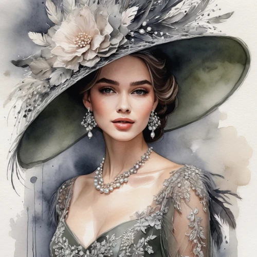 fashion illustration,victorian lady,the hat of the woman,beautiful bonnet,the carnival of venice,the hat-female,fashion vector,woman's hat,victorian style,bridal accessory,fantasy portrait,bridal clothing,romantic portrait,ladies hat,watercolor women accessory,fantasy art,lisianthus,boho art,elegant,bridal jewelry,Photography,Fashion Photography,Fashion Photography 22