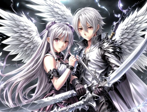 angel and devil,angels of the apocalypse,angels,angelology,love angel,dark angel,angel wing,angel’s tear,black angel,angel wings,christmas angels,winged heart,silver,music fantasy,vocaloid,little angels,fairies,wings,swordsmen,bird couple