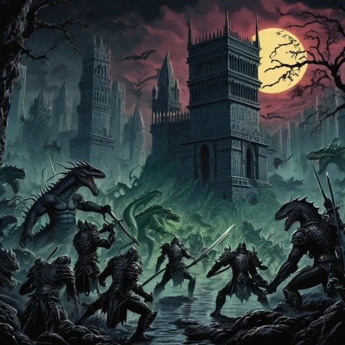haunted cathedral,halloween background,danse macabre,haunted castle,halloween poster,necropolis,halloween ghosts,ghost castle,the haunted house,halloween scene,halloween illustration,castle of the corvin,witch's house,hall of the fallen,dance of death,game illustration,halloween wallpaper,halloween border,halloweenkuerbis,witch house,Illustration,Realistic Fantasy,Realistic Fantasy 46