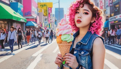 woman with ice-cream,kawaii ice cream,ice cream on stick,pink ice cream,harajuku,ice-cream,neon ice cream,icecream,strawberry ice cream,ice cream,zombie ice cream,ice cream shop,sweet ice cream,ice creams,ice cream icons,variety of ice cream,ice cream stand,soft ice cream,japanese idol,soft serve ice creams,Conceptual Art,Daily,Daily 17