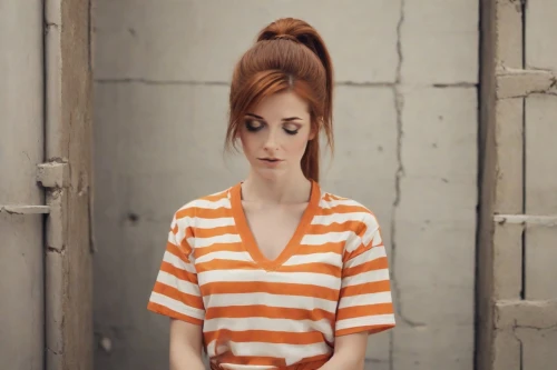 clary,prisoner,video scene,horizontal stripes,redhead doll,lindsey stirling,redheaded,video clip,detention,baby carrot,raggedy ann,pumuckl,redhair,pippi longstocking,orange robes,orange,clementine,burglary,hard candy,holland,Photography,Natural