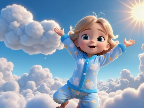 cute cartoon image,cute cartoon character,flying girl,little angel,agnes,child fairy,children's background,little angels,baby cloud,blue sky clouds,little girl fairy,little girl in wind,about clouds,baby stars,fairies aloft,little clouds,blue sky,cute baby,huggies pull-ups,blue sky and clouds,Unique,3D,3D Character