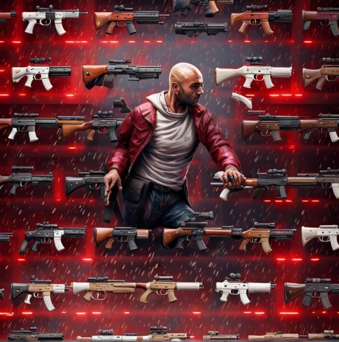 red hood,kingpin,dead pool,shooter game,carmine,deadpool,action hero,bullets,red matrix,equalizer,daredevil,common,guns,game art,action film,media concept poster,matrix,a3 poster,gun,renegade