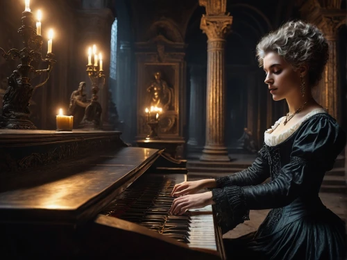 pianist,piano,clavichord,concerto for piano,piano player,the piano,piano lesson,piano notes,play piano,classical music,spinet,grand piano,iris on piano,player piano,queen anne,steinway,harpsichord,victorian style,woman playing violin,victorian lady,Photography,General,Fantasy