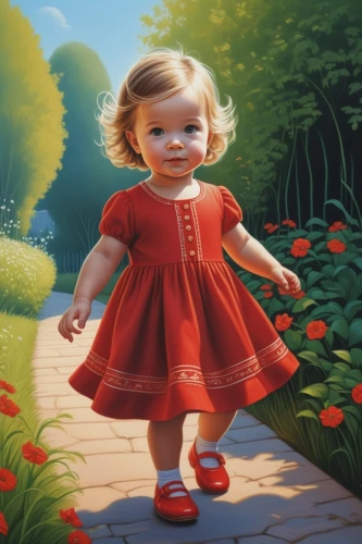 little girl in pink dress,girl in red dress,little girls walking,children's background,little girl dresses,little girl running,red dahlia,a girl in a dress,man in red dress,little girl in wind,lady in red,girl in the garden,poppy red,red tunic,girl picking flowers,doll dress,red shoes,girl in flowers,the little girl,red summer,Illustration,Realistic Fantasy,Realistic Fantasy 26