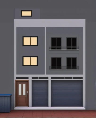garage door,an apartment,door-container,apartment,shared apartment,apartment house,block balcony,apartments,apartment building,garage,store fronts,small house,roller shutter,houses clipart,apartment block,sky apartment,kitchen block,storefront,two story house,industrial building,Photography,General,Realistic
