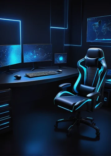 computer desk,computer room,new concept arms chair,computer workstation,fractal design,office chair,desk,blur office background,secretary desk,gamer zone,3d background,creative office,lan,lures and buy new desktop,working space,desktop computer,chair png,modern office,night administrator,workstation,Illustration,Abstract Fantasy,Abstract Fantasy 03