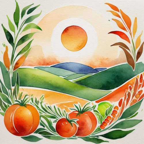 watercolor background,watercolor fruit,orange tree,blood oranges,fruit fields,apricots,watercolor painting,vegetables landscape,watercolor,watermelon painting,apricot,watercolor paint,sunburst background,vineyard peach,oranges,colored pencil background,summer fruit,persimmons,clementines,citrus fruits,Illustration,Paper based,Paper Based 25