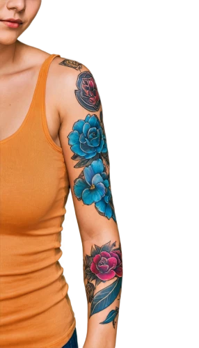 sleeve,lotus tattoo,tattoo girl,body painting,body art,tattoos,with tattoo,forearm,bodypainting,watercolor women accessory,on the arm,tattoo artist,tattooed,mehndi designs,tattoo,bodypaint,floral poppy,roses pattern,colorful floral,henna dividers,Illustration,Paper based,Paper Based 03