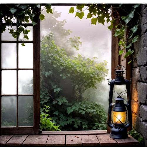 vintage lantern,illuminated lantern,lantern,morning mist,the window,bedroom window,wood window,water mist,open window,tea zen,window,hanging lantern,foggy landscape,window view,window curtain,rain on window,window to the world,glass window,morning fog,windowsill,Illustration,Abstract Fantasy,Abstract Fantasy 22