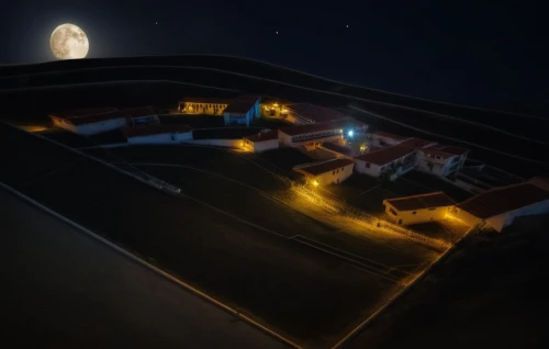 peter-pavel's fortress,mining facility,3d render,at night,night image,observatory,night scene,night view,monastery,moon base alpha-1,military fort,prison,citadelle,nightscape,3d rendering,night photo,night watch,citadel,space port,medieval town