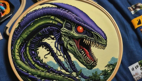 patches,embroidery,kawaii patches,cross-stitch,wyrm,gator,embroidered,jurassic,vintage embroidery,saurian,kawaii animal patches,alligator,landmannahellir,patch work,embroider,basilisk,detail shot,dragon of earth,district 9,raptor,Photography,General,Realistic