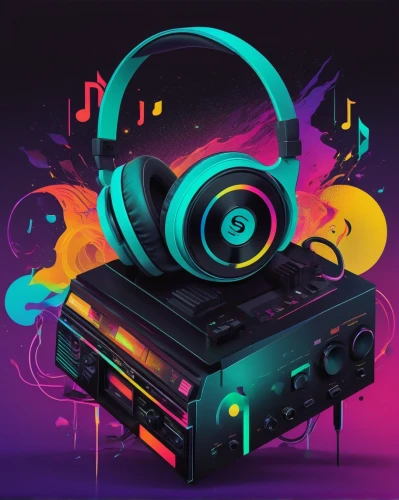 music player,spotify icon,retro music,listening to music,music background,musicassette,music,80's design,dj,audio cassette,audio player,music system,cassette,boombox,80s,music cd,spotify logo,vinyl player,music service,music is life,Illustration,Paper based,Paper Based 18
