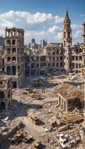 destroyed city,gunkanjima,stalingrad,hashima,syria,destroyed area,post-apocalyptic landscape,demolition,post-apocalypse,six day war,damascus,post apocalyptic,rubble,the ruins of the palace,destroyed houses,el jem,ruin,the ruins of the,ruins,building rubble,Photography,General,Realistic