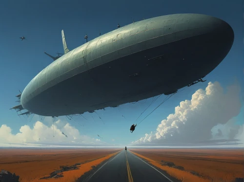airships,airship,zeppelins,blimp,aerostat,zeppelin,air ship,sci fiction illustration,ufo intercept,flying saucer,ufo,futuristic landscape,hindenburg,flying object,unidentified flying object,ufos,arrival,atomic age,heliosphere,flying seed,Conceptual Art,Sci-Fi,Sci-Fi 07