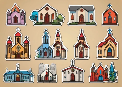 houses clipart,churches,set of icons,icon set,church towers,clipart sticker,felt christmas icons,fairy tale icons,christmas icons,christmas stickers,paris clip art,city buildings,rodentia icons,denominations,church bells,church windows,st patrick's day icons,church painting,beautiful buildings,colored pins,Unique,Design,Sticker