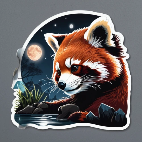 red panda,rocket raccoon,autumn icon,firefox,growth icon,raccoon,animal stickers,sticker,clipart sticker,k badge,mozilla,p badge,pencil icon,vector illustration,patches,edit icon,rock painting,phone icon,steam icon,w badge,Unique,Design,Sticker