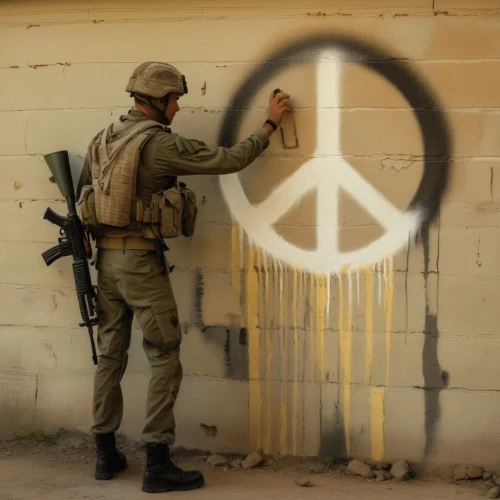 peace symbols,peace sign,wall sticker,non-violence,no war,vigil,iraq,palestine,graffiti,kurdistan,war,wall paint,man holding gun and light,peace,civil defense,nato wire,grafitti,armed forces,eastern ukraine,libya,Photography,General,Natural