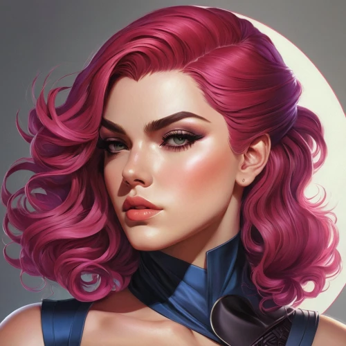 fantasy portrait,digital painting,pompadour,world digital painting,custom portrait,dribbble,pink hair,portrait background,rosa ' amber cover,cosmetic,widowmaker,girl portrait,pink beauty,cosmetic brush,cg artwork,pink quill,pink lady,violet head elf,bouffant,artist color,Conceptual Art,Fantasy,Fantasy 03