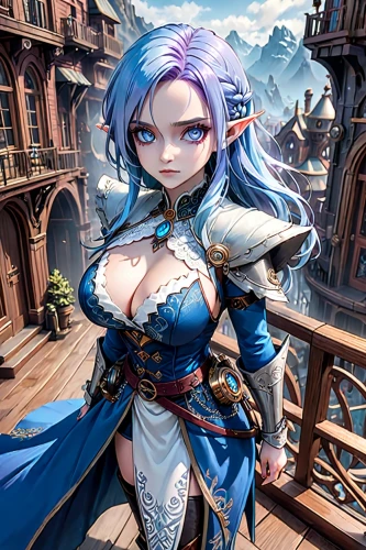 massively multiplayer online role-playing game,game illustration,elza,blue enchantress,3d fantasy,fantasy art,android game,sorceress,winterblueher,violet head elf,tiber riven,cg artwork,vanessa (butterfly),venera,dark elf,monsoon banner,arcanum,venetia,fantasy woman,heroic fantasy,Anime,Anime,General