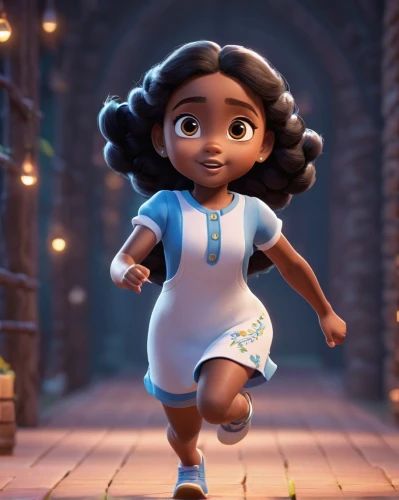 tiana,moana,agnes,hula,jasmine,cute cartoon character,coco,little girl running,ori-pei,lilo,maya,elsa,maria bayo,a girl in a dress,rapunzel,aladha,cinderella,jasmine blossom,merida,hushpuppy,Unique,3D,3D Character