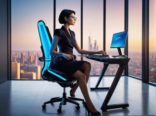 office chair,women in technology,neon human resources,new concept arms chair,blur office background,standing desk,night administrator,girl at the computer,place of work women,modern office,businesswoman,bussiness woman,business woman,computer desk,office automation,computer workstation,office worker,business women,work from home,secretary,Unique,3D,Modern Sculpture