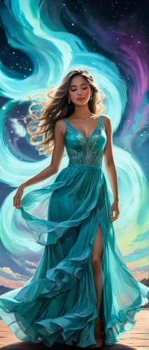 fantasy picture,mermaid background,celtic woman,fantasy art,astral traveler,world digital painting,wind wave,the wind from the sea,fantasy woman,zodiac sign libra,yogananda,little girl in wind,swirling,the zodiac sign pisces,divine healing energy,wind warrior,blue enchantress,sci fiction illustration,aquarius,girl on the dune,Conceptual Art,Fantasy,Fantasy 03