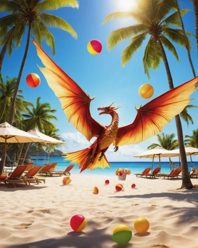 charizard,dream beach,fantasy picture,pterosaur,flying island,3d background,summer background,delight island,dragon,digital compositing,luau,3d fantasy,caribbean beach,painted dragon,full hd wallpaper,fire breathing dragon,dragon li,dragons,fly a kite,tropical beach,Photography,Artistic Photography,Artistic Photography 03