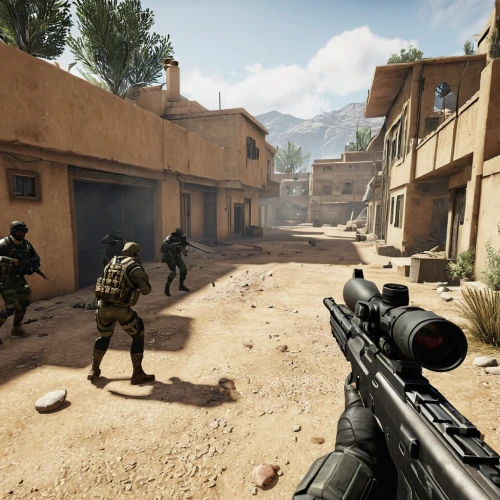 shooter game,screenshot,sinai,videogame,sandstorm,battlefield,pc game,graphics,cod,submachine gun,strategy video game,war zone,snipey,combat medic,area 51,combat pistol shooting,videogames,color is changable in ps,swat,development concept,Photography,General,Realistic