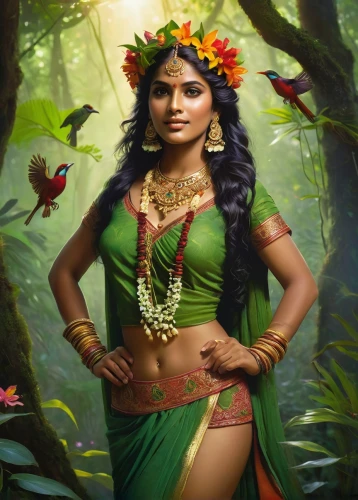 lakshmi,jaya,radha,indian woman,ramayan,anahata,anushka shetty,indian art,kerala,janmastami,tamil culture,indian girl,west indian jasmine,indian jasmine,polynesian girl,ramayana,krishna,nityakalyani,indian bride,east indian,Illustration,American Style,American Style 07