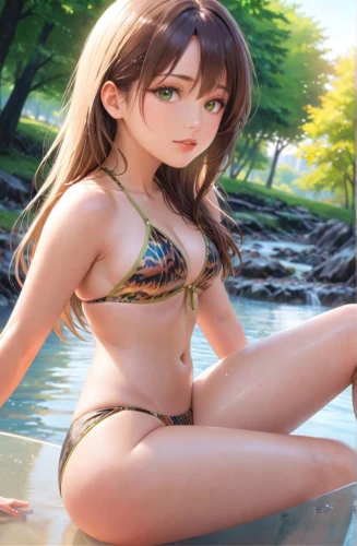 mai tai,aloha,maya,summer background,beach background,summer swimsuit,honmei choco,honolulu,sanya,kinara,swimsuit,beach scenery,lei,summer floatation,water nymph,bikini,hong,maui,luau,koto,Anime,Anime,Realistic