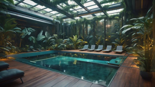 tropical jungle,tropical house,tropical greens,garden design sydney,pool house,tropics,jungle,swimming pool,conservatory,rainforest,landscape design sydney,royal palms,landscape designers sydney,houseplant,aqua studio,cabana,roof top pool,house plants,winter garden,outdoor pool,Photography,General,Sci-Fi