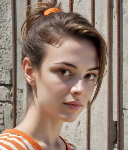 orange,orange color,orange half,bright orange,natural cosmetic,aperol,angelica,young model istanbul,updo,daisy 2,female model,portrait of a girl,young woman,daisy 1,girl portrait,asymmetric cut,pompadour,pony tail,ponytail,tangerine,Photography,Realistic