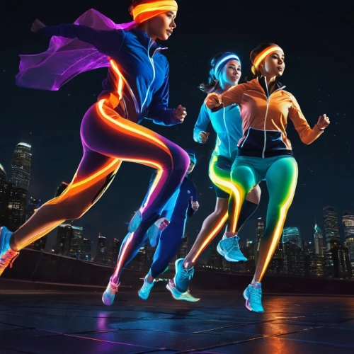 middle-distance running,sprint woman,workout icons,long-distance running,free running,aerobic exercise,neon body painting,female runner,sports dance,runners,running,neon human resources,sport aerobics,electro,racewalking,light graffiti,rainbow jazz silhouettes,skittles (sport),high-visibility clothing,physical fitness,Conceptual Art,Daily,Daily 24