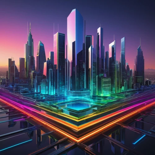 colorful city,futuristic landscape,metropolis,cityscape,neon arrows,fantasy city,city trans,futuristic,city blocks,cities,cyberspace,tetris,city cities,neon human resources,cyberpunk,futuristic architecture,electronic market,cube background,mobile video game vector background,connectcompetition,Illustration,Abstract Fantasy,Abstract Fantasy 22