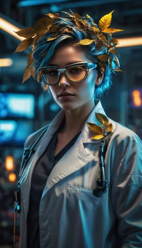 female doctor,symetra,ship doctor,sci fi surgery room,cyberpunk,theoretician physician,cyber glasses,female nurse,biologist,tracer,fish-surgeon,transistor,scientist,doctor,cartoon doctor,medical sister,cyborg,surgeon,veterinarian,physician,Photography,Artistic Photography,Artistic Photography 08