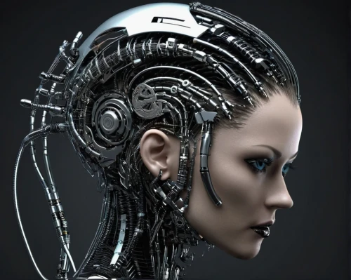 cybernetics,biomechanical,cyborg,artificial hair integrations,humanoid,sci fi,scifi,robotic,cyber,artificial intelligence,streampunk,cyberpunk,sci - fi,sci-fi,head woman,ai,wearables,cyberspace,science-fiction,android,Conceptual Art,Sci-Fi,Sci-Fi 09
