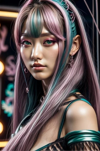 violet head elf,cyberpunk,fantasy portrait,realdoll,luka,cleopatra,artist doll,hatsune miku,harajuku,kotobukiya,world digital painting,doll's facial features,3d fantasy,libra,anime 3d,medusa,digital painting,neo-burlesque,mezzelune,oriental princess